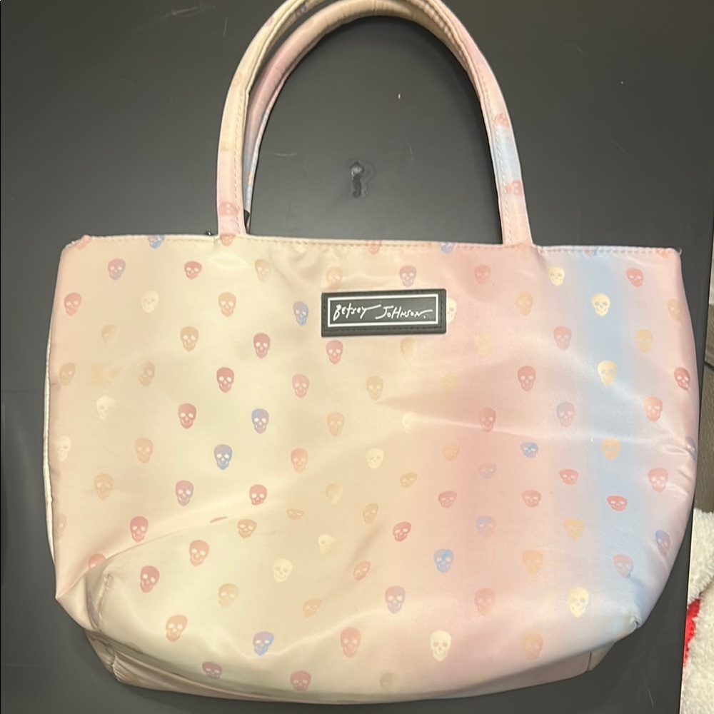 Betsey Johnson Pastel Skull Tote